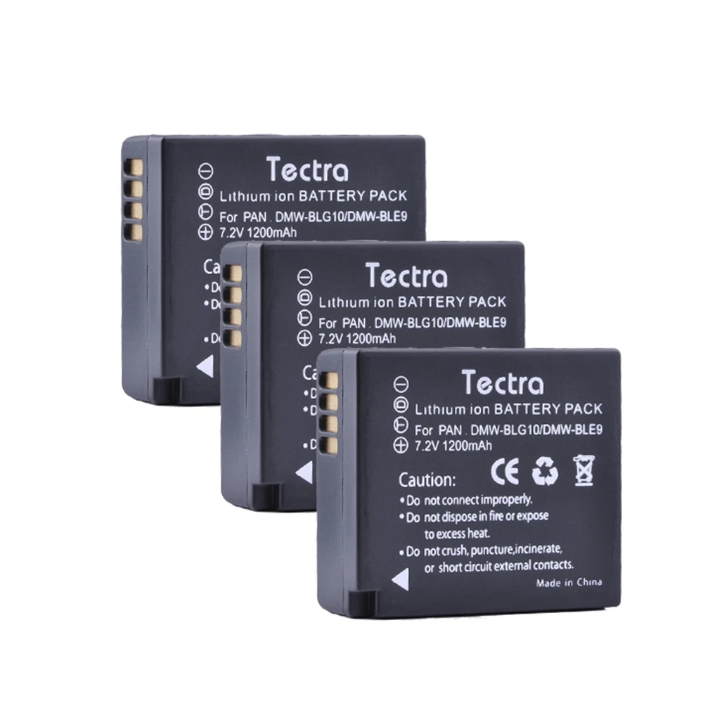 Tectra 3 шт. DMW BLG10 BLE9 аккумулятор BPDC15 + двойное зарядное устройство USB для Panasonic Lumix GF6 GX7