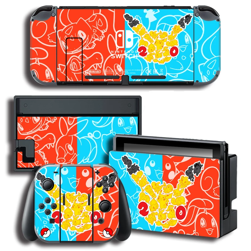 Виниловая экранная наклейка для Pokemon evotiom Skins наклейка s для nintendo Switch NS консоль+ контроллер+ наклейка-подставка