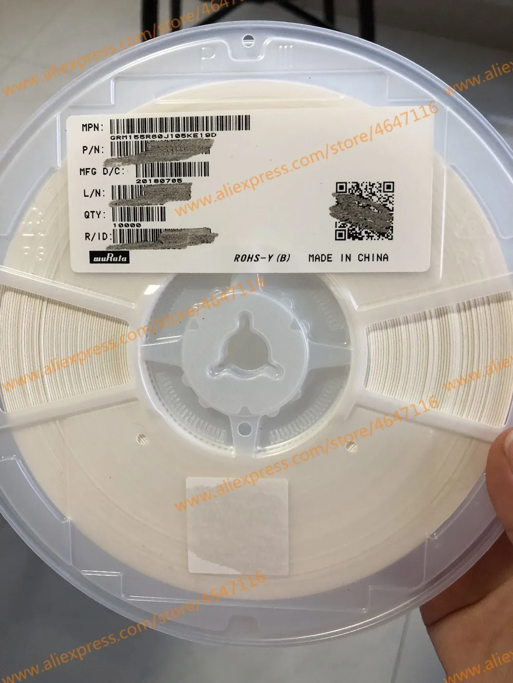 

Free Shipping 10000PCS/plates NEW GRM155R60J105KE19D 1uF(105) 105K 10% 6.3V X5R 0402 SMD