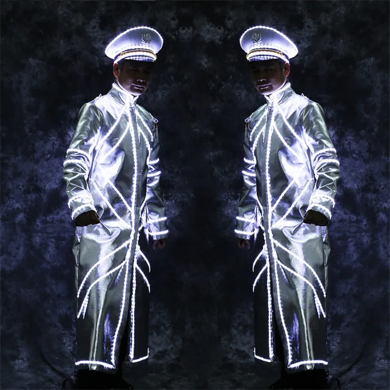 LZ47 LED luminous costumes dj clothes bar party stage show wears suit