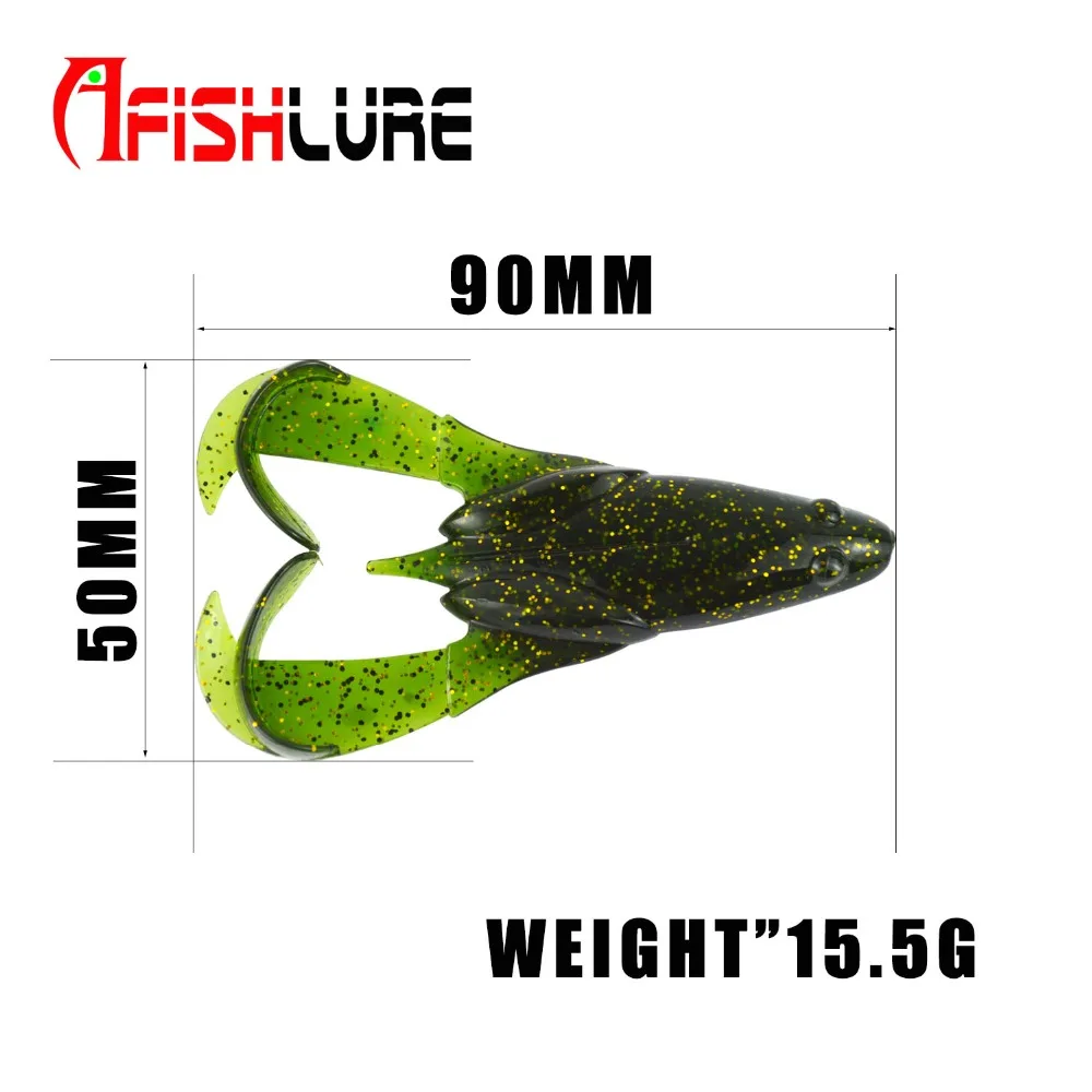 2 шт./лот Afishlure приманка-лягушка для рыбалки приманки комплект 90 мм 15,5g резиновые мягкие приманки для рыбалки со спинингом, рыболовные снасти, лягушка искусственная приманка Isca