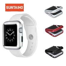 Magnetic adsorption Metal Frame Alloy for Apple Watch 40 44mm Case Protector Cover Suntaiho for iWatch Series 4 3 2 1 38 42mm
