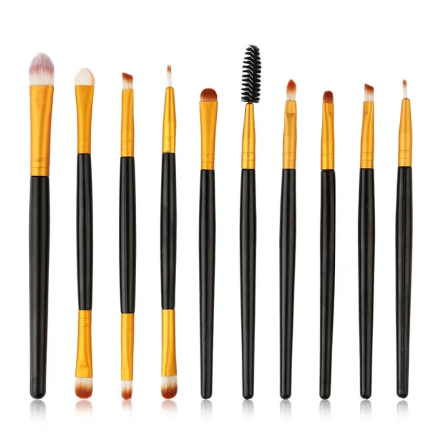 Best Offers 10 pcs Makeup Brushes Set tools eyeshadow eyelashes Foundation Toiletry Kit Wool Make Up Synthetic Goat Hair brush cleaner 2018
