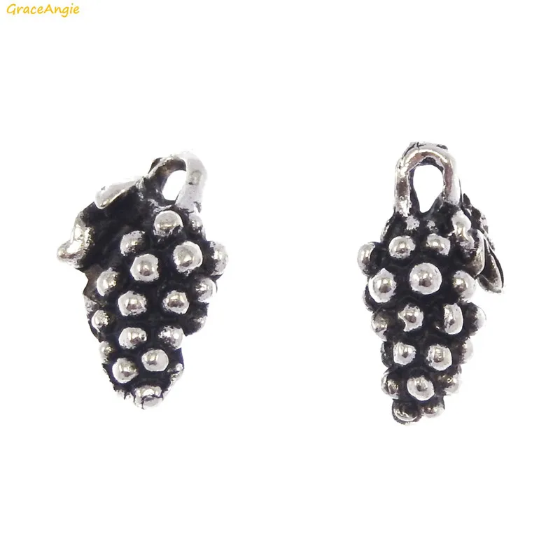 

GraceAngie 25pcs Vintage Style Grape Shape Antique Silver Pendant Charms Handmade Necklace Bracelet Findings Jewelry Accessories