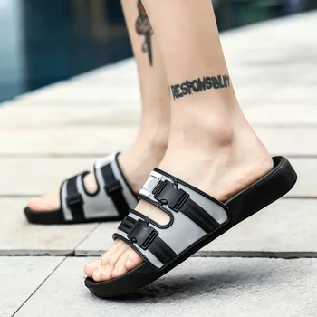 

Fashion Man Beach Sandals 2019 Summer Men's Outdoor Shoes Roman Men Casual Shoe Slippers Flip Flops Large Size 44