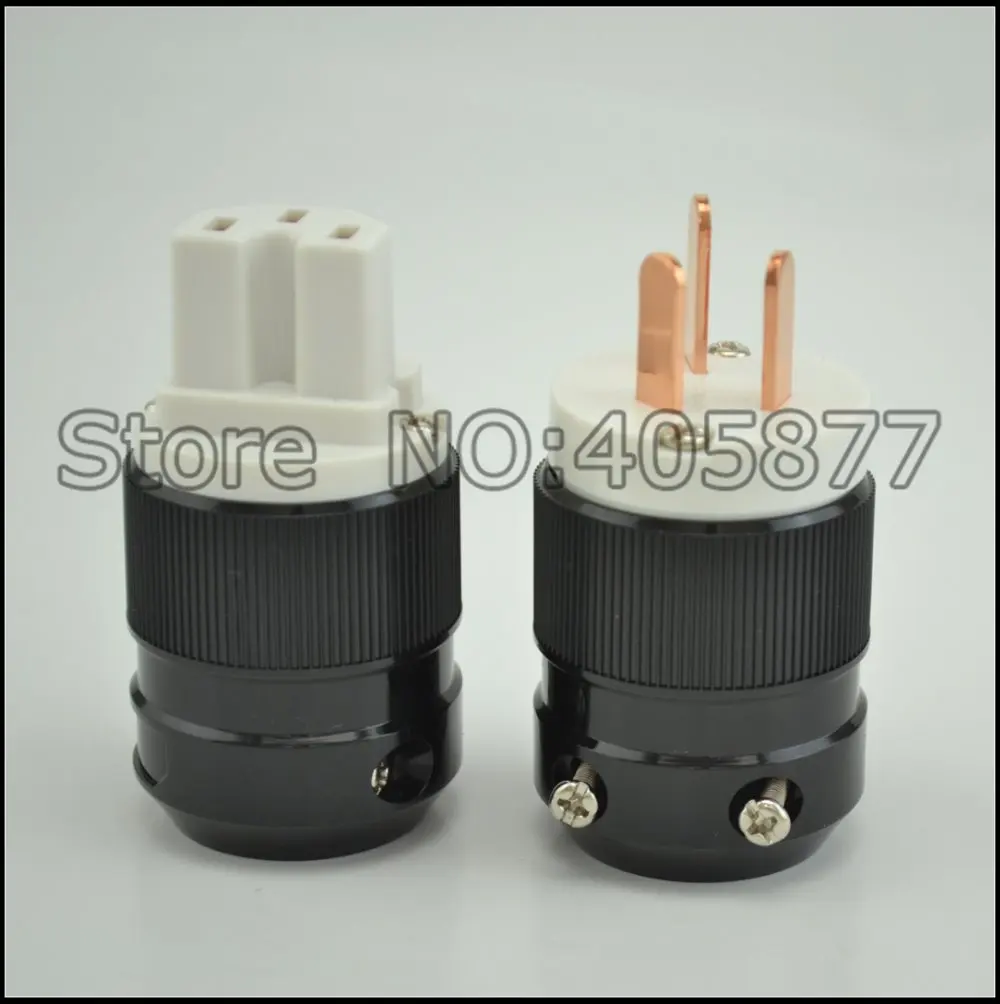 

Pair 125V 15A Red copper AU Power cord plug Australian Power connector Chinese power plug for DIY power cable