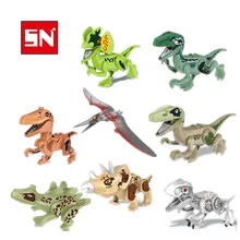 80 шт/лот динозавр тираннозавр рекс паразолуф Брахиозавр S. aegyptiacus строительные блоки детские игрушки, строительные блоки