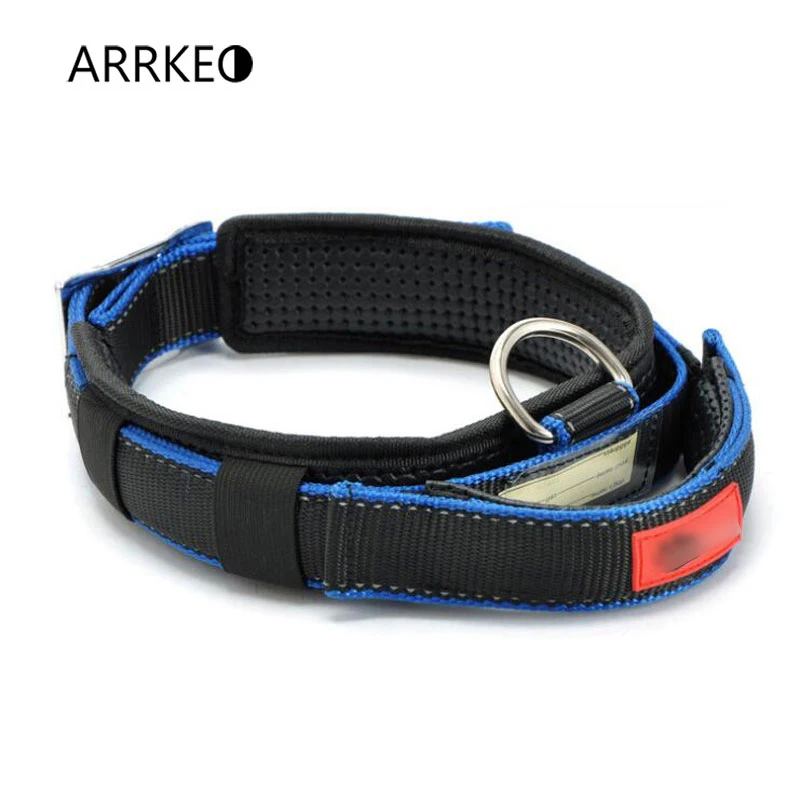 ARRKEO нейлоновый Светоотражающий ошейник для собак аксессуары 37 ~ 71 см средних и