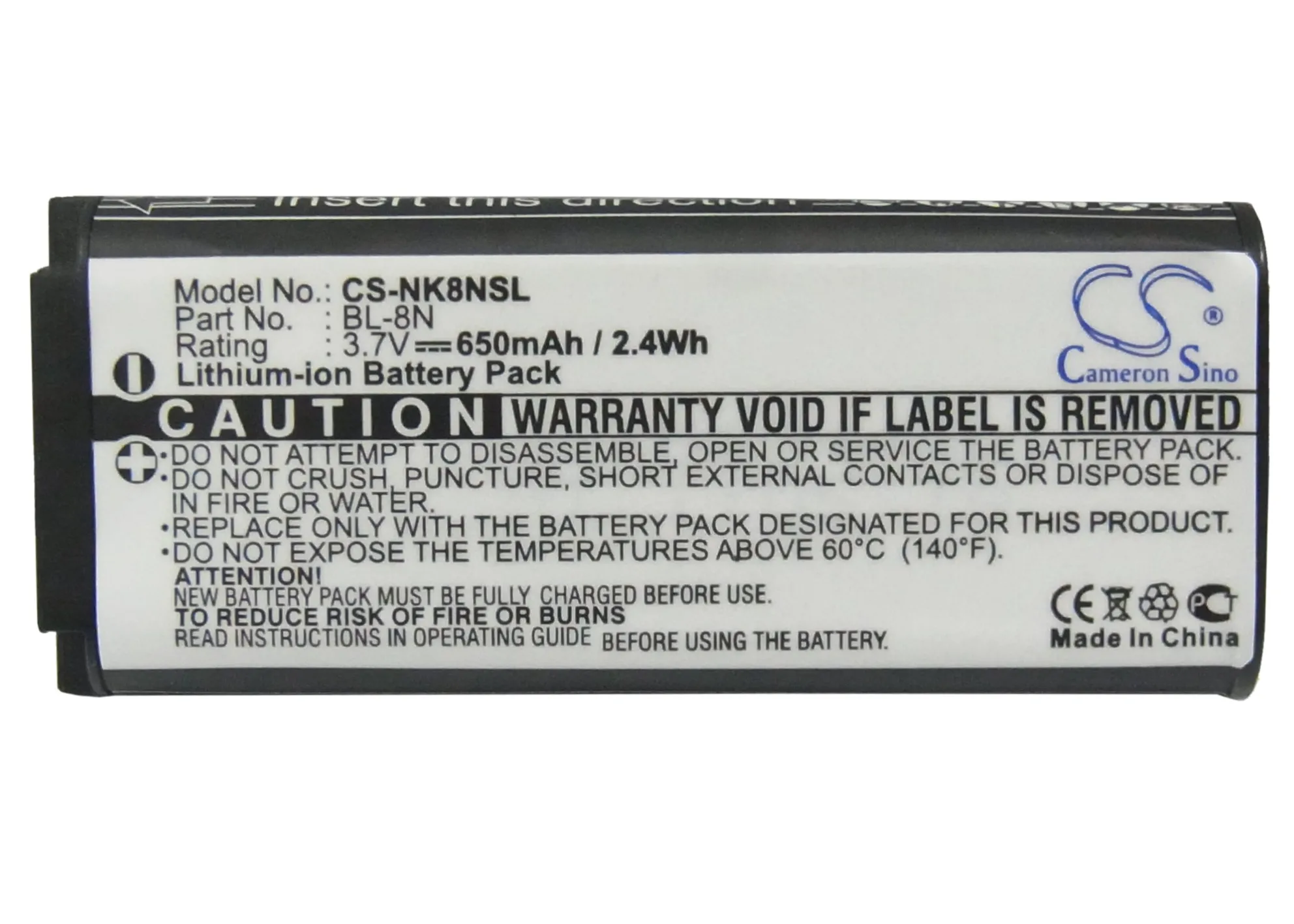 Cameron Sino 650mAh аккумулятор BL-8N для Nokia 7280,7380