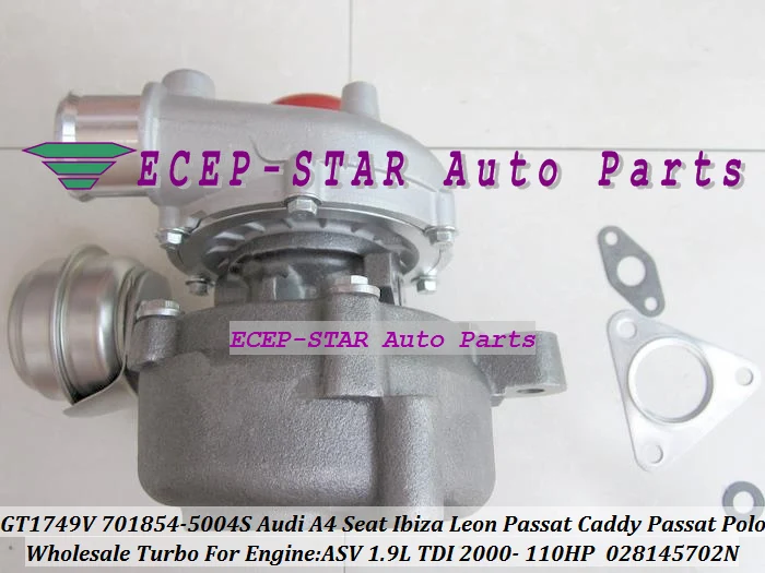 GT1749V 701854 701854-5004S 028145702N Turbo Turbocharger For AUDI A4 A6 Seat Cordoba Ibiza Leon Vw PASSAT Caddy Passat Polo 2000- ASV 1.9L TDI 110HP (4)
