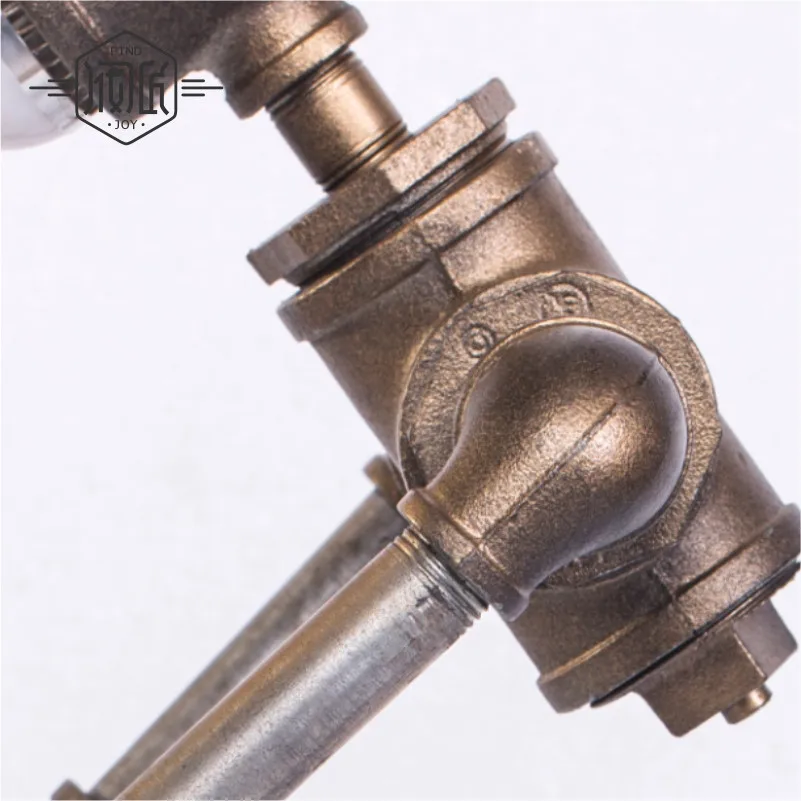 Handmade Creative American Rural Industrial Wind Cafe Bar Lamp Wrought Iron Pipe Desk Lamp Restoring Ancient Ways