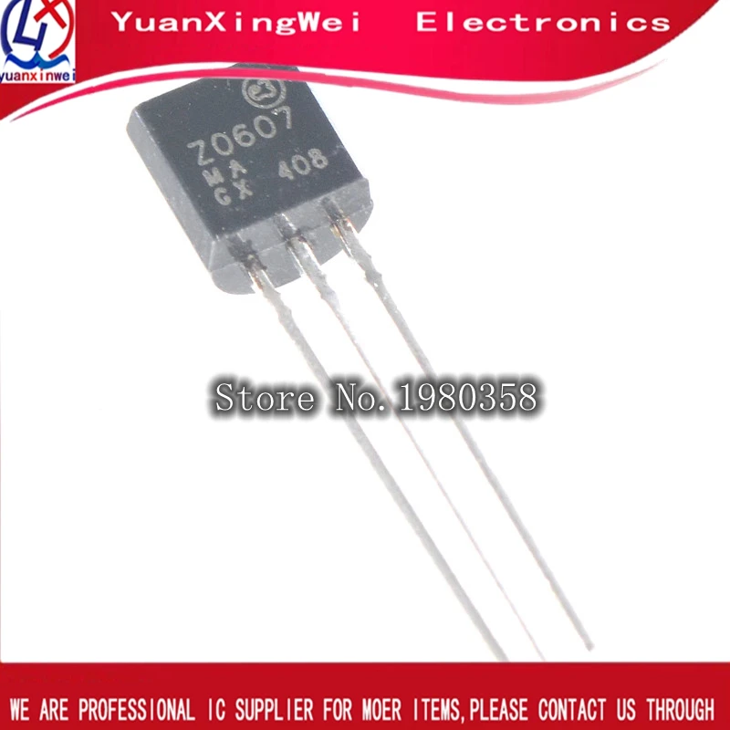 

50pcs/lot New Z0607 Z0607MA TRIAC 0.8A/600V TO-92
