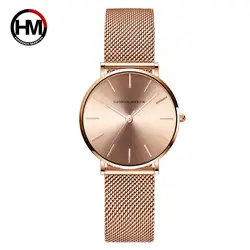 2019 женские часы из розового золота, лучший бренд класса люкс, модный металлический сетчатый ремешок, женские наручные часы, кварцевые