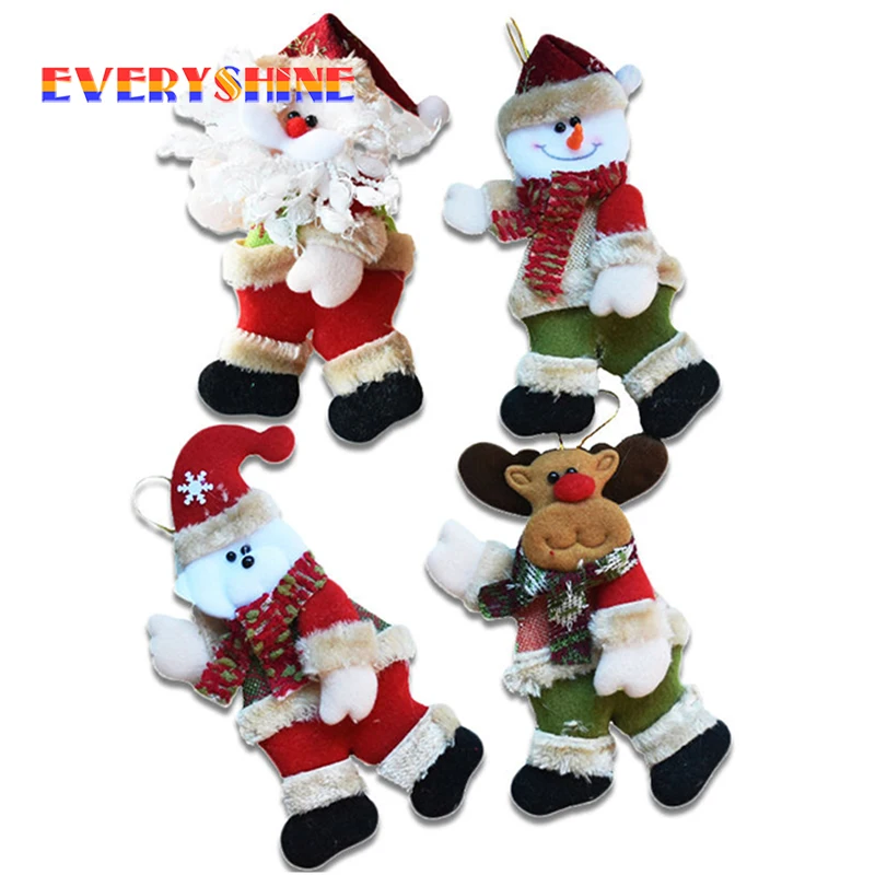 

2019 Merry Christmas Santa Claus Snowman Non-woven fabric Pendants Christmas Tree Hanging Ornaments Toys for Home Decor SD212