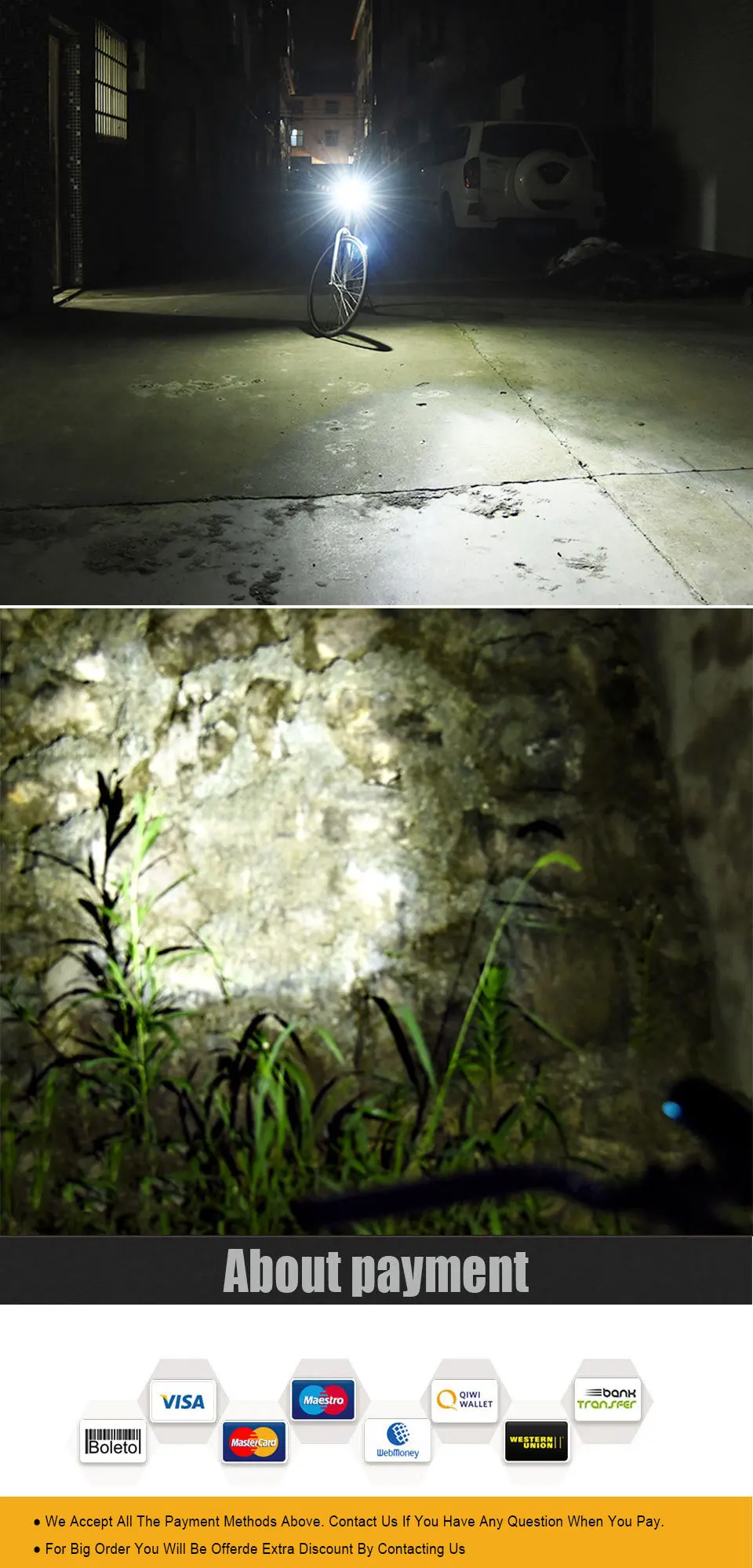 Sale ALTRUISM Front Handlebar Bike Light Mountain Bicycle Light Headlights Light Flashlight USB Charging Live Horn Bell R 6