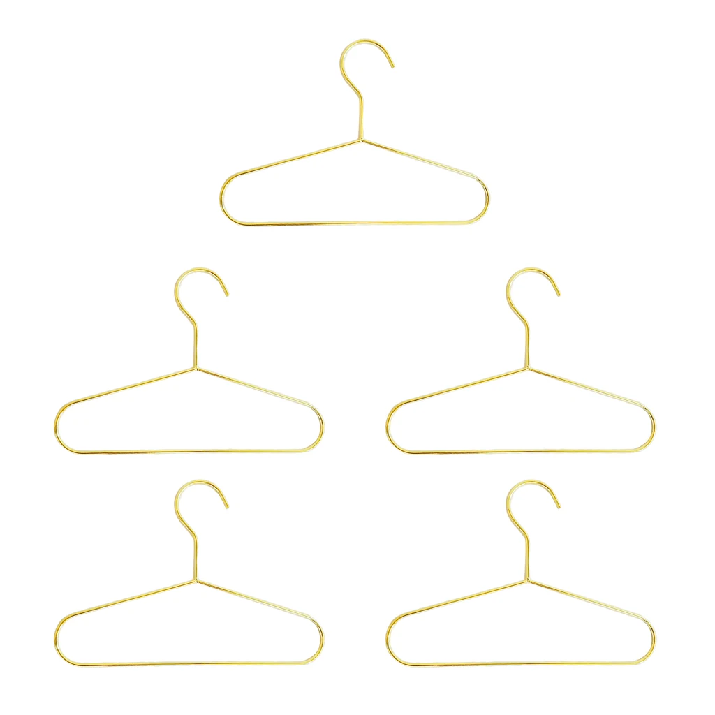 5 Pieces 25cm Gold Strong Metal Wire Hangers Children Clothes Hangers, Kids Hanger, Coat Hangers(5 pcs/Lot)