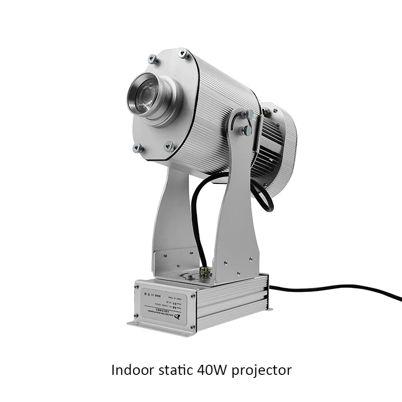 Горячая алюминиевый сплав Серебряный Открытый 4500Lm 40 Вт светодиодный проектор Gobo водонепроницаемый 40 Вт светодиодный статический пользовательский Проектор изображения - Мощность в ваттах: Indoor 40W projector