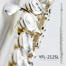 NEW Flute Musical Instrument Flute 16 Closed Holes E Key Flute Silver Plated music professional