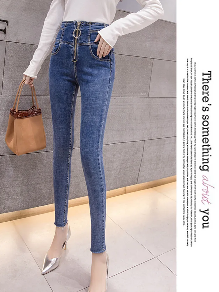 JUJULAND 2019 Джинсы женские джинсовые штаны черный цвет для женщин s женские джинсы стрейч низ узкие брюки для мотобрюки 6569