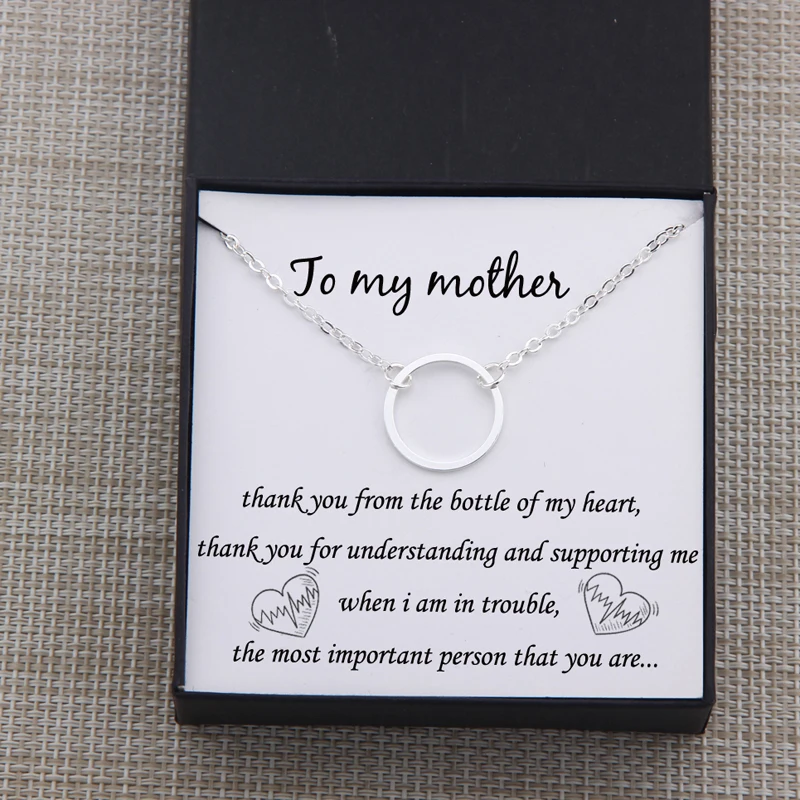 

Thank You Form The Bottle Of My Heart Necklace Gift Box Combo Women Keepsake Eternity Dainty Forever Gift To Mom Fashion Gift