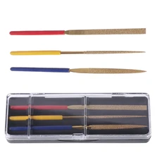 3 Pcs Diamond Needle File Set Titanium Plating Stone Jewelry Wood Craft DIY Tool W315