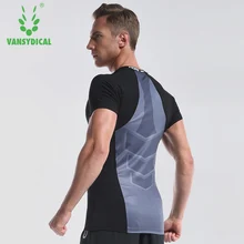 Vansydical компрессионные футболки для бега с принтом баскетбольные тренировочные спортивные футболки быстросохнущие велосипедные топы