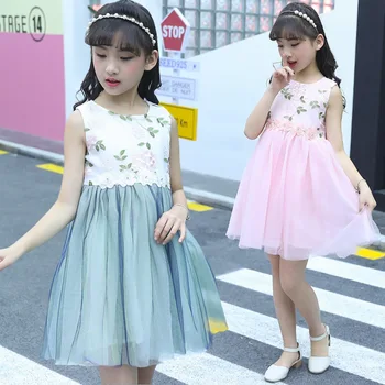 

New Princess Girl Dress Summer Birthday Party Dresses For Girls Children's Costume Teenager Lace Prom Designs for 12 14 years