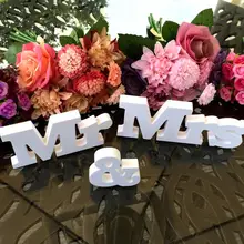 Letras de madera para boda Mr & Mrs + LOVE signo de recepción MESA sólida decoración centro de mesa