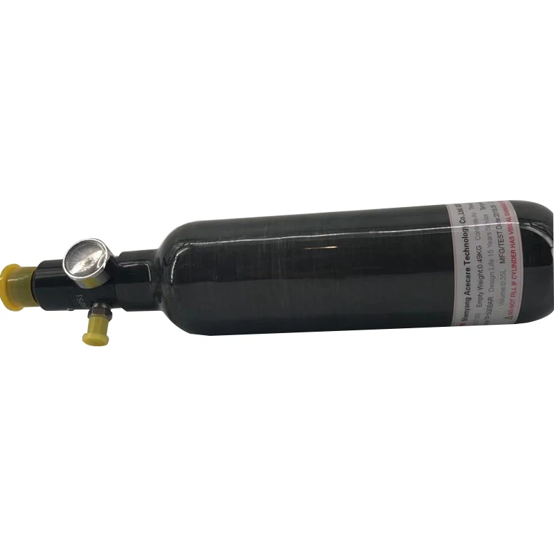 AC303561 350cc Hpa Paintball Equipment 300BAR Pcp Rifle Tank Underwater Gun Spearfishing Hunting Weapons With Regulator Valve