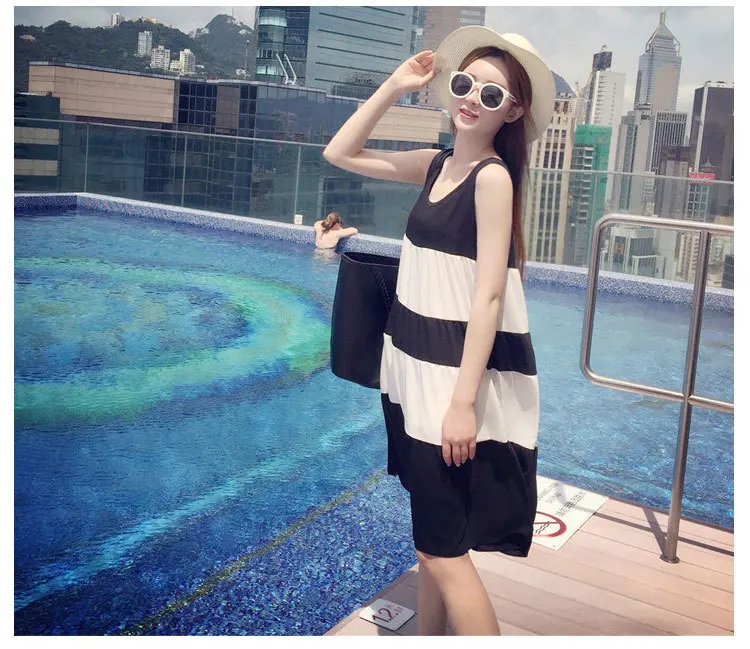 summer stripe maternity clothes maternity dresses pregnancy clothes for Pregnant Women nursing dress Breastfeeding Dresses (17)