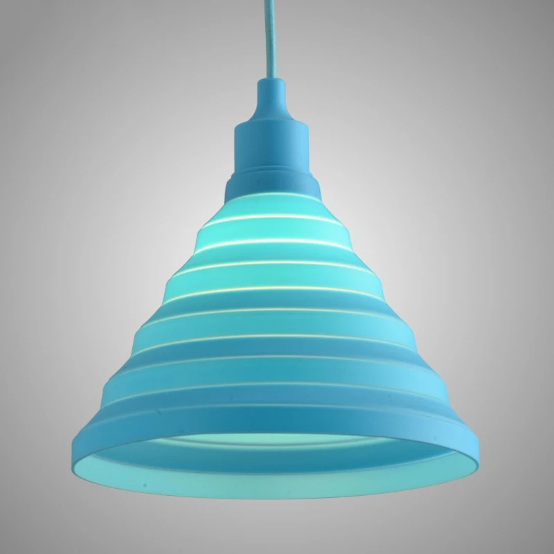 Современные красочные силиконовые подвесные светильники складные/складные подвесные лампы E27 креативное и модное декоративное освещение для дома/бара