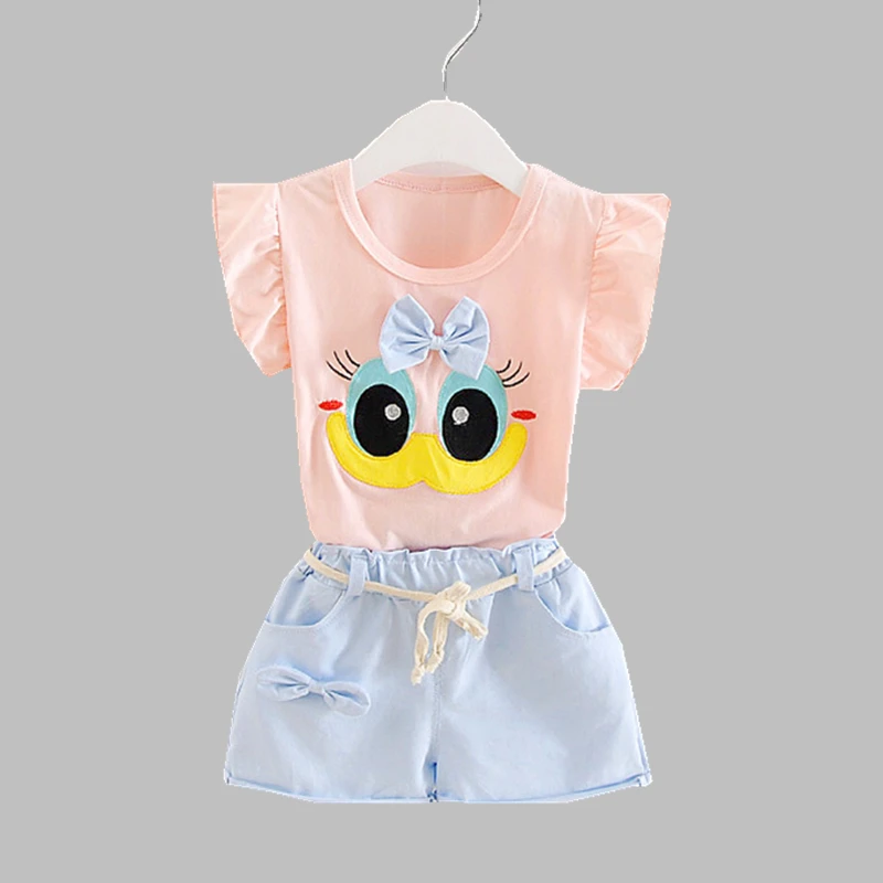 

Baby Clothes Girls Clothing Set 2017 Summer new for 1 2 3 years old high quality fashion style 1 year birthday infant girl A003
