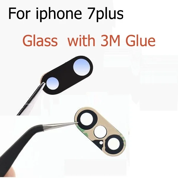 New Rear Camera lens For iphone 4 4s 5 5s se 6 7 8 x xr xsmax plus Back camera glass with 3M Glue Sticker replacement parts - Цвет: For iphone 7plus