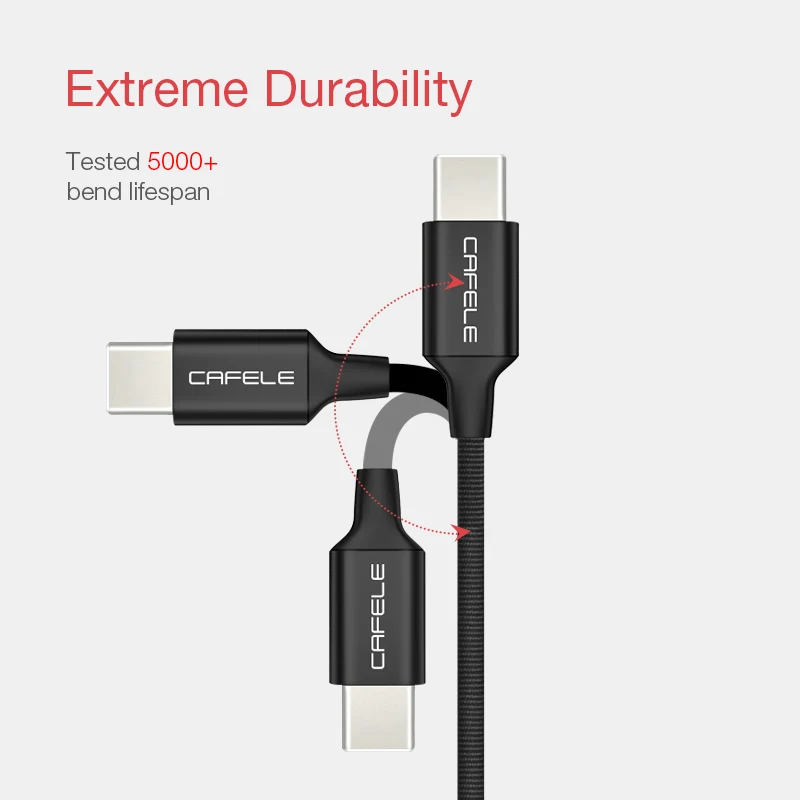 Cafele usb type-C кабель для зарядки мобильного телефона для samsung S10 S9 Plus Xiaomi Mi 9 8 huawei Oneplus USB C type-C кабели