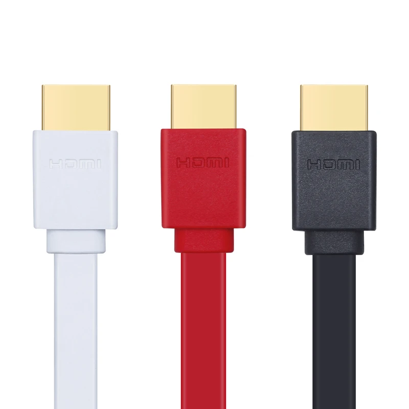 3FT 0.3 м 1.5 2 3 5 7.5 10 15 позолоченный штекер мужчинами кабель HDMI версии 1.4 плоский линии