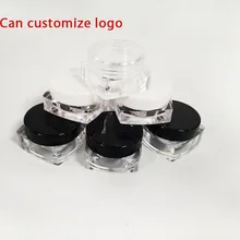 Пустая пластиковая квадратная банка 3 г, 5 г, 3 мл, 5 мл, банка для крема, Рассыпчатая банка для порошка, контейнер для заправки, косметическая упаковка