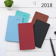 Хорошее 2018 A6 Тетрадь месячный план Календари месячный план Кожа PU дневник примечание канцелярские периодических расписание путешествия ежегодники Лидер продаж