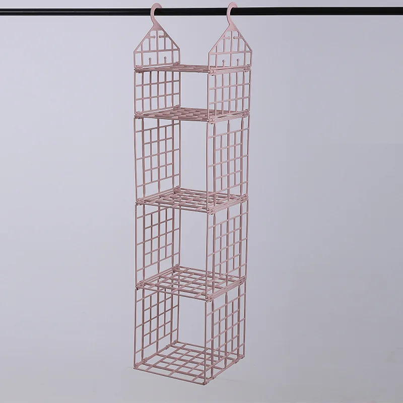Nordic Pink 8 1 шт. домашний гардероб слой ed Складная стойка для хранения подвесная креативная подвесная сумка для одежды отделка для хранения многослойная стойка для хранения - Цвет: Nordic Pink 8