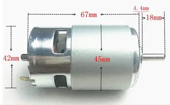

Front and rear double ball bearing 775 DC motor 24V high speed 12000 rpm or 24V high speed 8500 rpm high power motor High torque