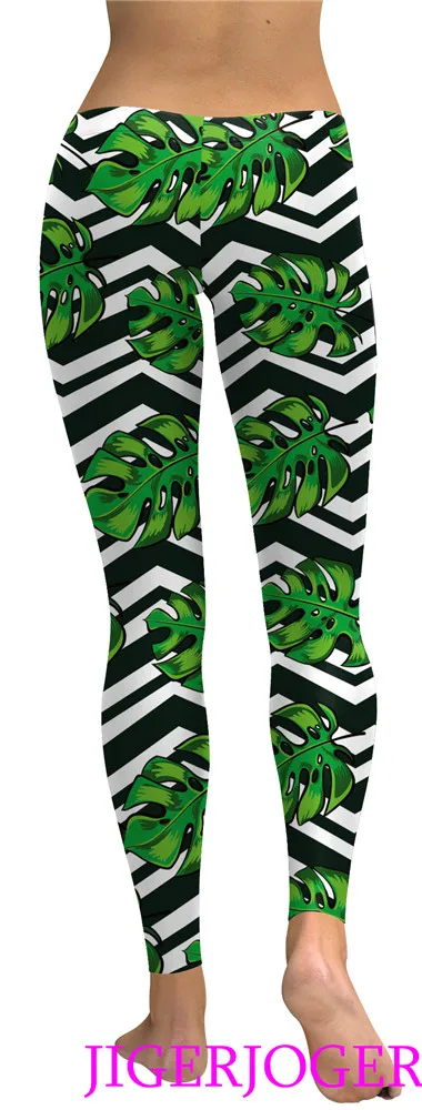 Green pope Palm leave legging (4)