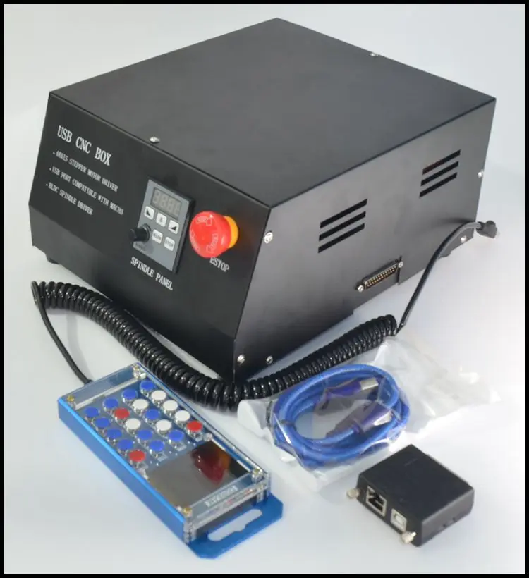 

USB CNC BOX 4 Axis Stepper Motor Driver + USB Port Compatible with Mach3+BLDC Spindle Driver