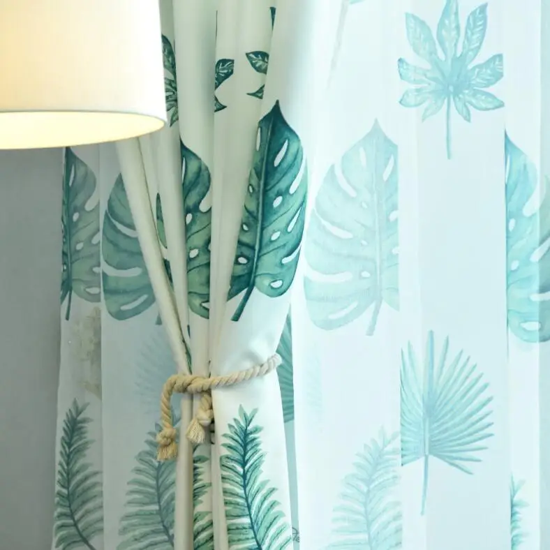 Nórdico Palma impreso Cortinas de apagón para sala verde hojas palmera tul forro Cortinas dormitorio Cortinas Nórdico Palma impreso Cortinas de apagón para sala verde hojas palmera tul forro Cortinas dormitorio Cortinas