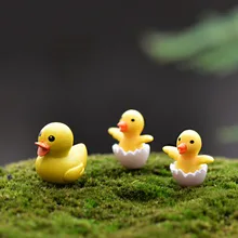 2 шт./компл. кукольный домик Сказочный садовый пейзаж садовое украшение миниатюрное мини милый маленький желтая утка Изделия из смолы утки