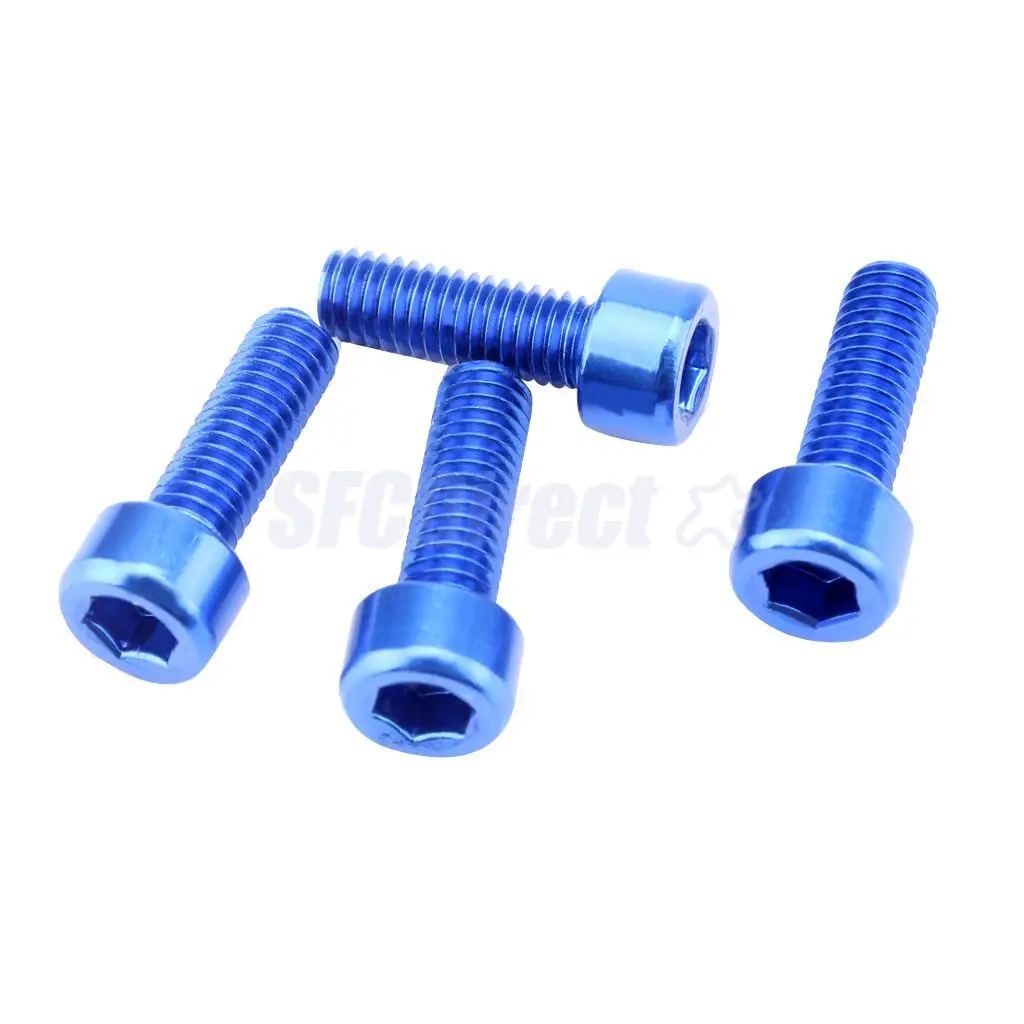 12x Aluminum Alloy Bike Water Bottle Cage Bolts Holder Socket Screw Green Blue Red