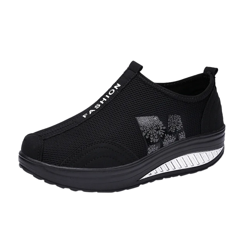 

2019 chaussures femme Shoes Women Fashion Mesh Cloth Foot Movement Increased Thick Bottom Shake Shoes zapatillas mujer