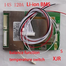 14S 120A версия S литий-полимерная lipo BMS/PCM/PCB плата защиты батареи для 14 пакетов 18650 литий-ионный аккумулятор с балансом