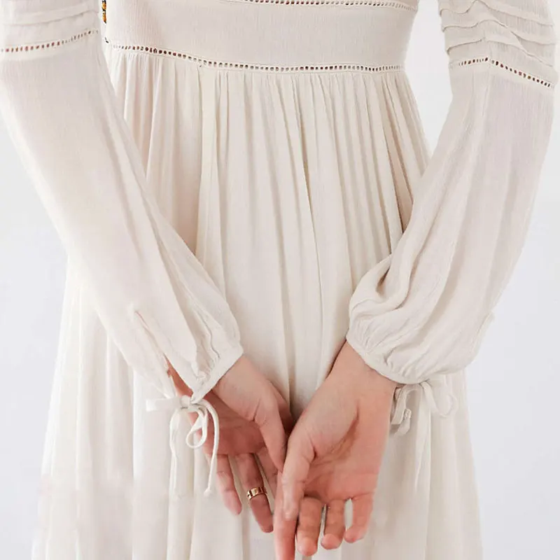 Женское платье с глубоким v образным вырезом BOHO PEOPLE длинное разрезом на подоле