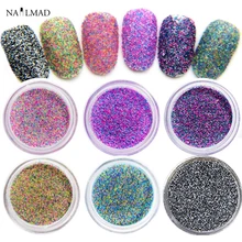 1 Box Nail Glitters Mix Candy Colored Glitter Dust Nail Art Glitter Powders Colors