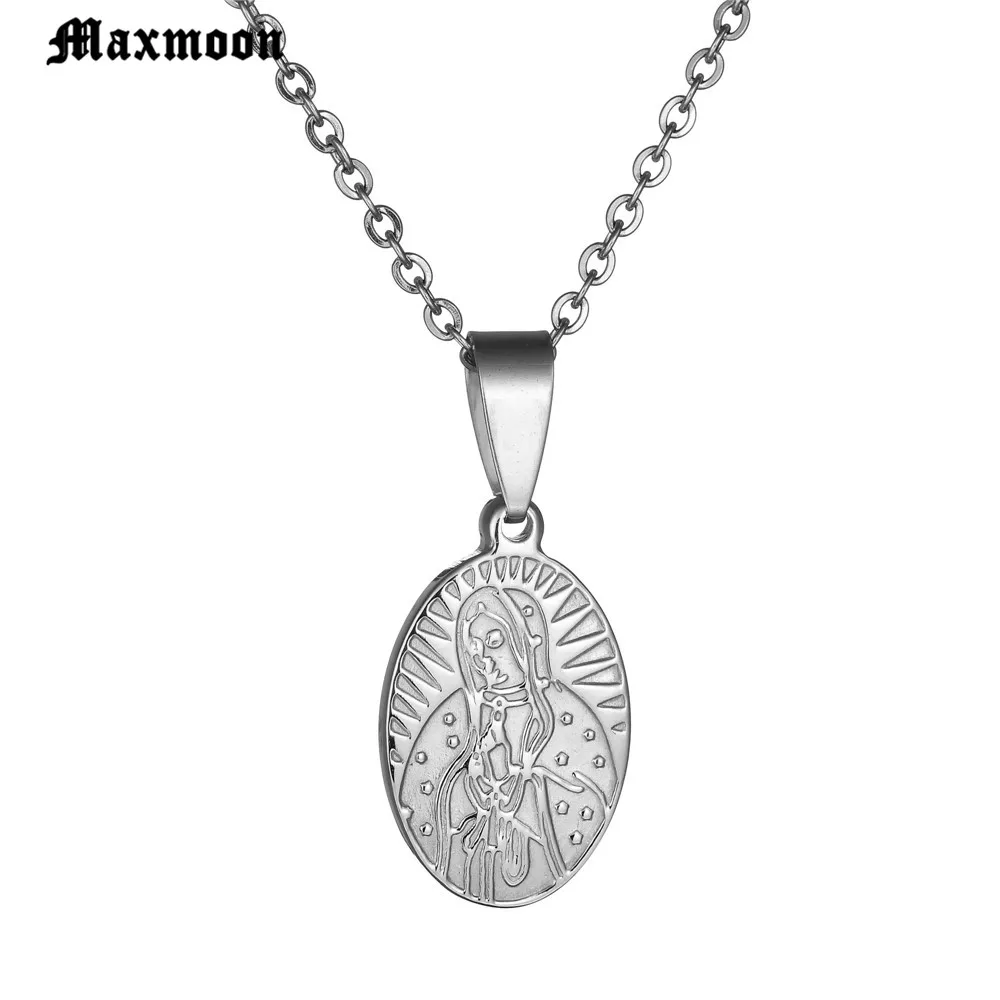 Цепочка Maxmoon с подвеской Дева Мария крошечное ожерелье рождественский подарок