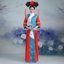 Special Offers Hot Sale 5 colors new Embroidery girl Qing Dynasty Princess Costume women's ancient court dress for cosplay stage performance Special Offers Hot Sale 5 colors new Embroidery girl Qing Dynasty Princess Costume women's ancient court dress for cosplay stage performance